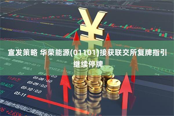 宣发策略 华荣能源(01101)接获联交所复牌指引 继续停牌