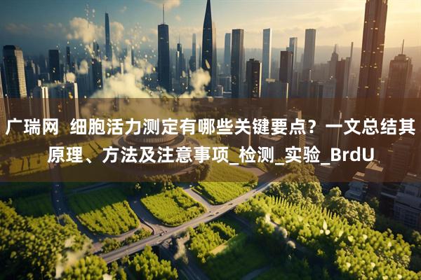 广瑞网  细胞活力测定有哪些关键要点？一文总结其原理、方法及注意事项_检测_实验_BrdU